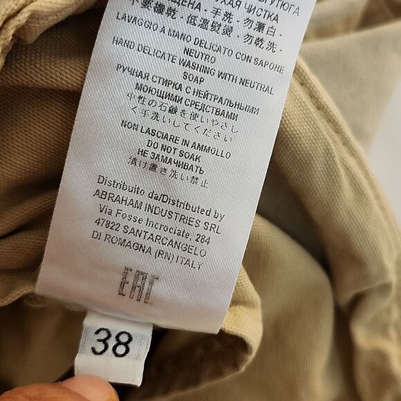 ERIKA CAVALLINI Women's Pleated High-Waisted Wide Leg Cotton Pant Italy 38/small - Picture 11 of 14